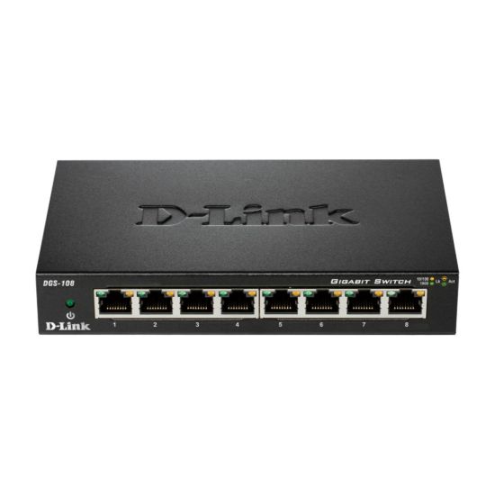 صورة D-Link DGS-108/B 8-port 10/100/1000 Unmanaged Desktop Switch