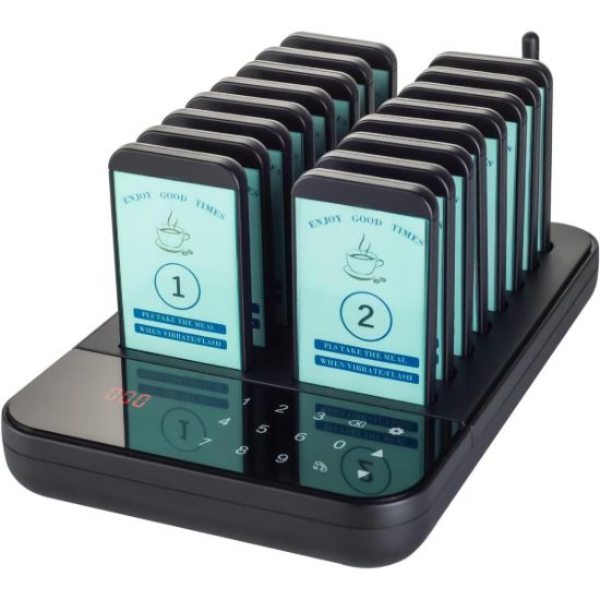 Picture of GY-QC160 16 Pager Wireless Vibration Calling System for Restaurant & Café 300m