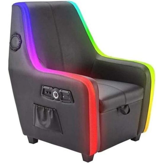 صورة كرسي الألعاب X-Rocker Premier Maxx RGB 4.1 الصوتي مع مسند عثماني