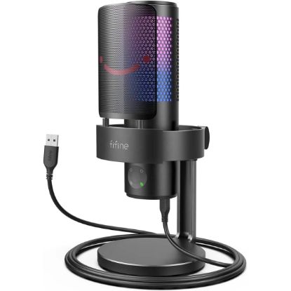 صورة FIFINE AMPLIGAME A9 USB RGB Gaming Microphone - Black