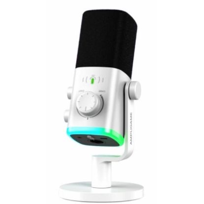صورة FIFINE AmpliGame AM9 USB/XLR Dynamic Microphone with RGB - White
