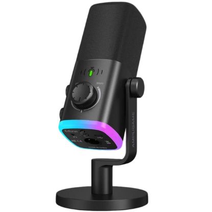 صورة FIFINE AmpliGame AM9 USB/XLR Dynamic Microphone with RGB - Black