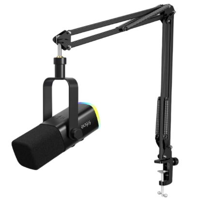 صورة FIFINE AmpliGame AM8T USB/XLR Dynamic Microphone Kit with Boom Arm Stand - Black