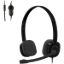 Picture of Logitech H151 Wired Headset Analog Stereo Headphones with Rotating Mic - Black