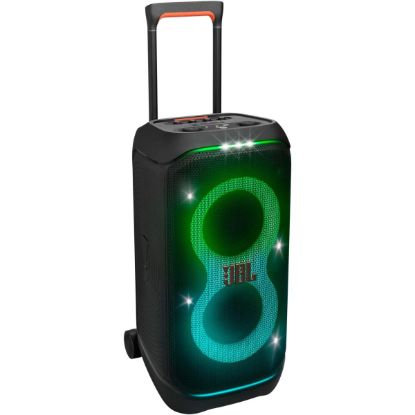 صورة JBL PartyBox Stage 320 Portable Party Speaker with Wide Wheels & Futuristic Lightshow - Black