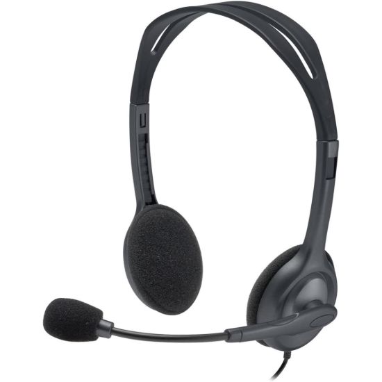 Picture of Logitech H111 Wired Stereo Headset 3.5mm Noise-Cancelling Mic - Black