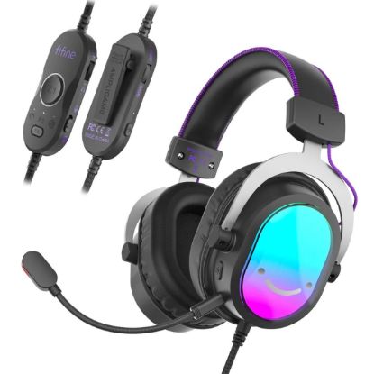 Picture of FIFINE H16 RGB Gaming Headset with 7.1 Surround Sound, EQ Switch & Detachable Mic