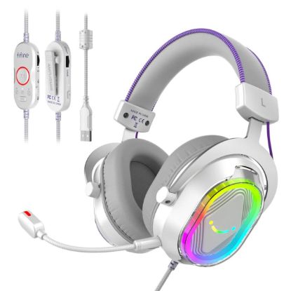Picture of FIFINE H13W RGB Gaming Headset with 7.1 Surround Sound MultiPlatform - White