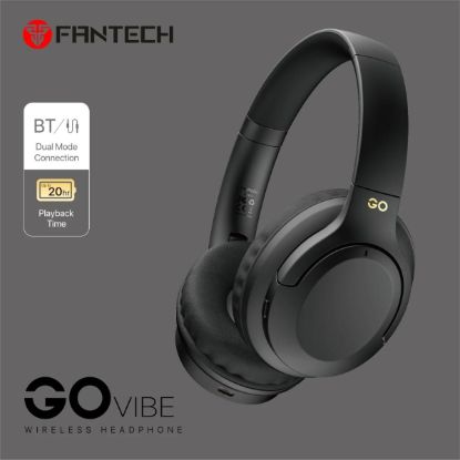 صورة FANTECH WH05A GO VIBE ANC Wireless Headset Bluetooth & Multi-Device - White