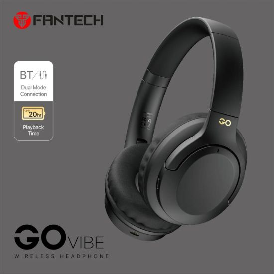 صورة FANTECH WH05A GO VIBE ANC Wireless Headset Bluetooth & Multi-Device - White