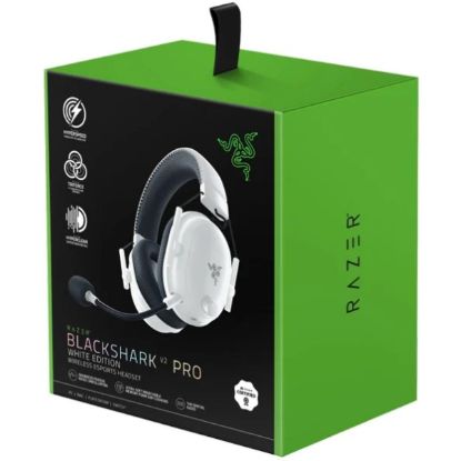 صورة Razer BlackShark V2 Pro 2023 Wireless Gaming Headset THX 7.1 70H Battery - White Edition