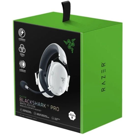 صورة Razer BlackShark V2 Pro 2023 Wireless Gaming Headset THX 7.1 70H Battery - White Edition