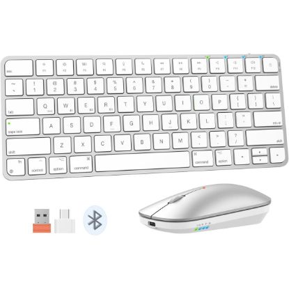 صورة Meetion ikey C210 Wireless Ultra-thin Keyboard and Mouse Combo - White