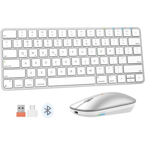 صورة Meetion ikey C210 Wireless Ultra-thin Keyboard and Mouse Combo - White