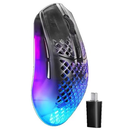 صورة SteelSeries Aerox 3 Wireless Gen 2 Super-Light 68g Gaming Mouse 26K DPI 4K Polling - Shadow