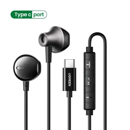 صورة UGREEN EP106 USB-C Semi-in-Ear Wired Earphones - Black | 35756