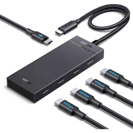 صورة UGREEN USB C Hub 4 Ports USB-C 3.2 with 100W PD Port Aluminum