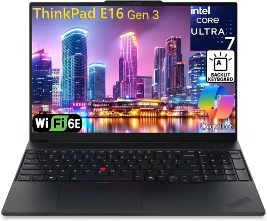 Picture of Lenovo ThinkPad E16 Gen 3 Ai Business Laptop - Intel Core Ultra 7 255H 16-Core - Integrated Intel Arc Graphics - 16-inch WUXGA IPS FHD+