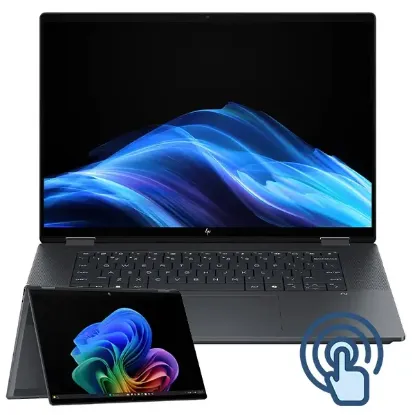 صورة لابتوب اتش بي OmniBook X Flip 16-AS0023DX بشاشة لمس - 16 بوصة 2K IPS - معالج Intel Core Ultra 7 256V - كرت رسوميات Intel Arc