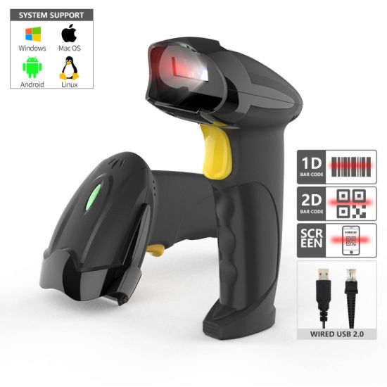 Picture of GTCODESTAR X-760H Wired 2D Barcode Scanner - CMOS Sensor, USB/COM Interface, QR & 1D/2D Code Support