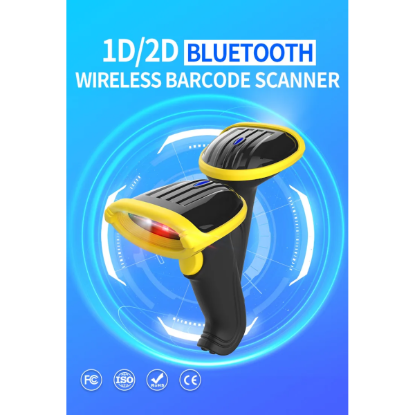 Picture of GTCODESTAR X-378D Dual Interface Wireless 2D QR Code Scanner Gun - Portable, Rugged, Long Battery Life, Bluetooth & 2.4GHz