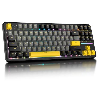 صورة لوحة مفاتيح قيمنق ميكانيكية ATTACK SHARK X87 بمقاس 80% ثلاثية الأوضاع - لون Star Black