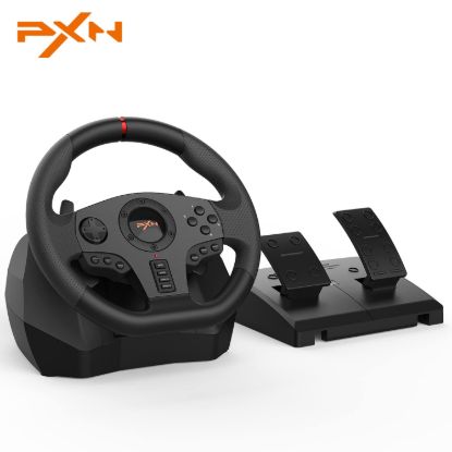 صورة مقود سباقات PXN V900 GEN2 - مقود USB بزاوية دوران 270°/900° مع دواسات بتقنية Hall-Effect