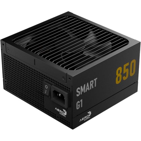 صورة مزود طاقة AeroCool SMART G1 بقدرة 850W بكابل ثابت (Non-Modular) بشهادة 80 Plus Gold - ATX 3.1 (PCIe 5.1)، منحنى مروحة هادئ