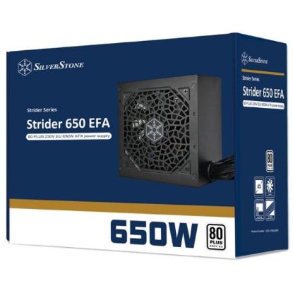 Picture of SilverStone Strider 650 EFA 230V EU 650W ATX (PS2) 80 Plus White Performance Power Supply - Silent 120mm Fan