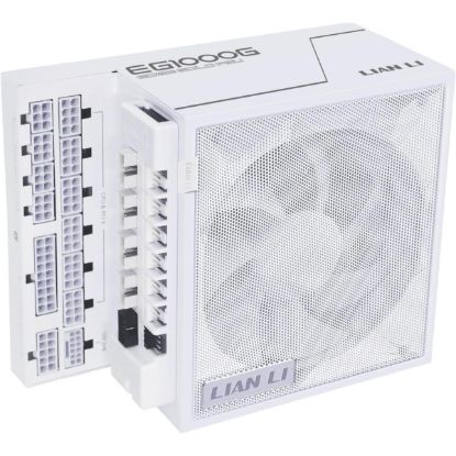 Picture of Lian Li Edge EG1000G 1000W Gold (White) ATX 3.1 PCIe 5.1 (12V-2x6) 80 Plus Gold Full Modular Power Supply - Braided-Sleeved Cables, Detachable USB Hub w/ 4 Internal USB 2.0 Headers & 6 PWM Headers