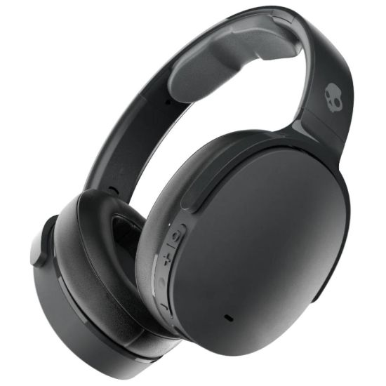 صورة سماعة Skullcandy Hesh ANC اللاسلكية (بلوتوث 5.0) - سماعة فوق الأذن بإلغاء ضوضاء نشط، 4 ميكروفونات، بطارية 22 ساعة + شحن سريع، تحكم بالمكالمات والمقطوعات ومستوى الصوت، لون True Black