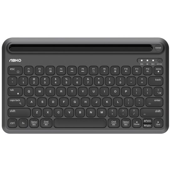 صورة لوحة مفاتيح لاسلكية ABKONCORE TOS250 متعددة الأجهزة - إضاءة خلفية RGB، اتصال بلوتوث 5.1، منفذ شحن Type-C، تصميم مدمج رفيع بـ 78 مفتاحًا