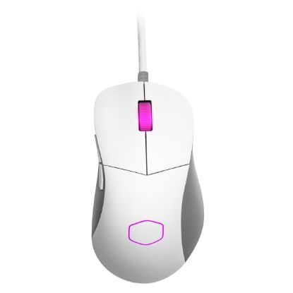 صورة ماوس قيمنق سلكي Cooler Master MM730 خفيف الوزن بإضاءة RGB - وزن 48 غرام، حساس بصري بدقة 16,000 DPI، لون أبيض غير لامع