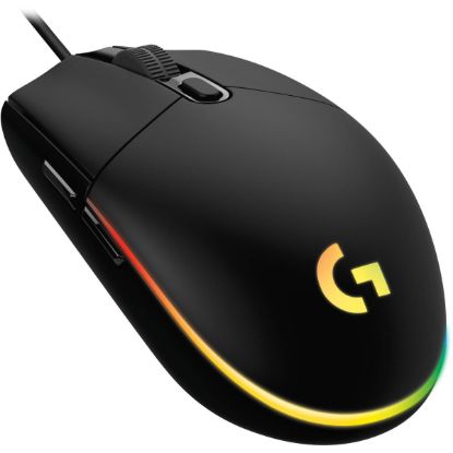 صورة ماوس قيمنق سلكي قابل للتخصيص Logitech G102 بإضاءة RGB - 6 أزرار قابلة للبرمجة، حساس بجودة الألعاب، دقة 8000 DPI، خفيف الوزن، لون أسود