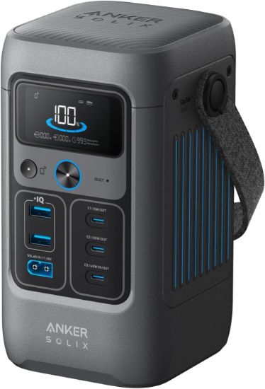 صورة محطة طاقة Anker SOLIX C200 DC بسعة 60,000mAh - محطة طاقة محمولة 192Wh، بطارية LiFePO4، مولد شمسي 200W