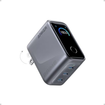 Picture of Anker Prime 160W 3-Port USB-C GaN Charger with Smart Display - Black