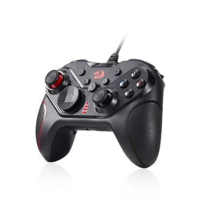 Picture of Redragon G710 Wired Gaming Controller - Dual Vibration Motors, Rapid Trigger, Ergonomic Design, 4 Programmable Keys, Customizable Macros, Adjustable Joystick Heights, for PC, Android & Nintendo Switch, Black