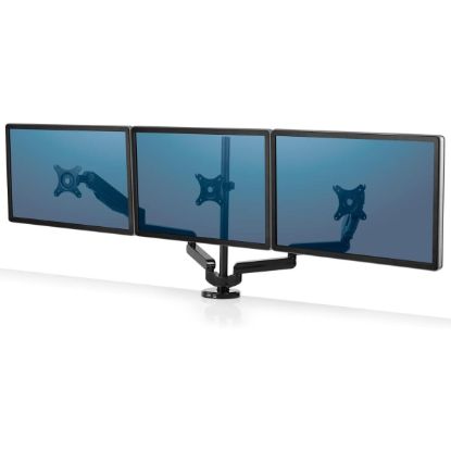 صورة ذراع ثلاث شاشات Fellowes Platinum Series قابل للتعديل - أسود