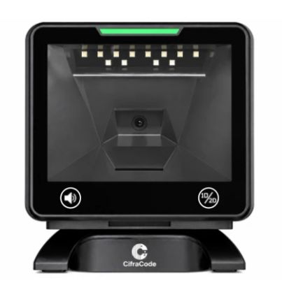 صورة سكانر باركود مكتبي CifraCode CN-MJ180 PRO متعدد الاتجاهات 1D/2D - أسود