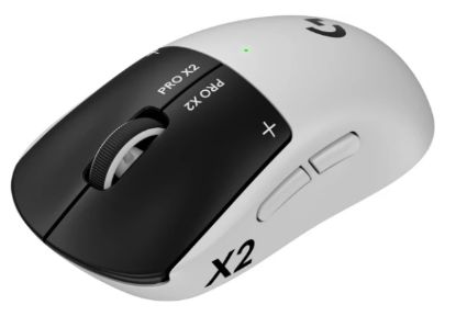 صورة ماوس قيمنق لاسلكي Logitech G PRO X2 SUPERSTRIKE Lightspeed، أداء سريع، خفيف الوزن للغاية (61 جرام)، إحساس نقر قابل للتخصيص، USB-C، لأجهزة PC وMac واللابتوب - أبيض