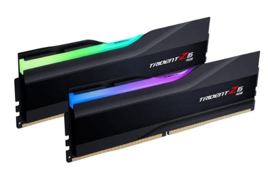 صورة كت رام G.SKILL Trident Z5 RGB سعة 32GB (2x16GB) DDR5 بسرعة 8000MT/s وتوقيت CL38 - أسود مطفي