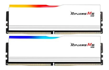 صورة كت رام G.SKILL Ripjaws M5 RGB سعة 32GB (2x16GB) DDR5 بسرعة 6000MT/s وتوقيت CL36 - أبيض