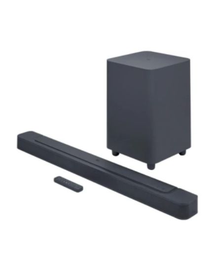 Picture of JBL Bar 500 5.1-Channel Soundbar with Wireless Subwoofer, Multibeam and Dolby Atmos Theatre-Quality 3D Surround Sound, PureVoice Technology, 590W Output Power, Built-In WiFi - Black