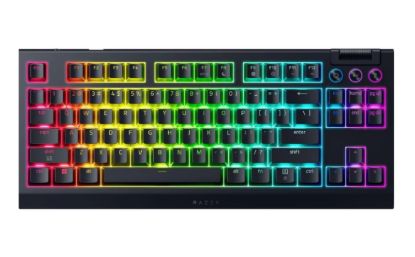 Picture of Razer BlackWidow V4 Tenkeyless HyperSpeed (Orange Tactile Switches) - Wireless Hot-swappable Gaming Keyboard - Bluetooth & HyperSpeed 1000Hz - Snap Tap - QWERTY US-Layout | Black