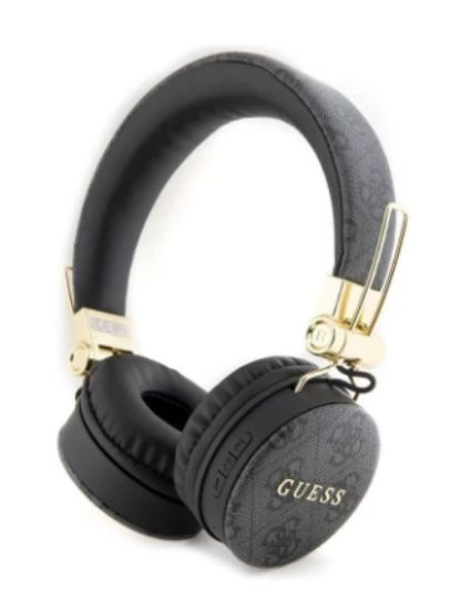 صورة سماعات رأس Guess GUBH704 لاسلكية بتقنية بلوتوث 5.3 - أسود