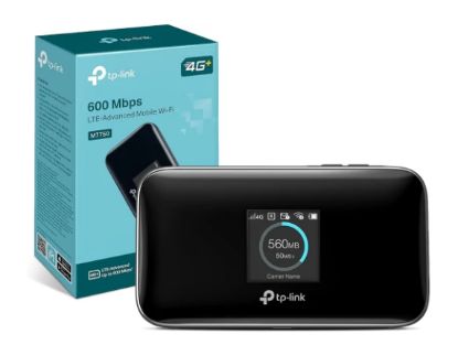 صورة راوتر محمول TP-Link M7750 Cat12 4G+ بفتحة شريحة SIM، سرعة تصل إلى 600 ميجابت، يدعم اتصال حتى 32 جهاز، شاشة لمس، تخزين Micro SD، بطارية طويلة الأمد، تطبيق tpMiFi