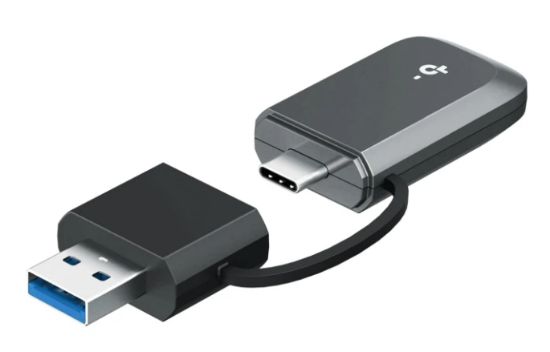 صورة محول واي فاي TP-Link TBE230U BE3600 USB WiFi 7، يدعم USB-C وUSB-A 3.0، تشغيل فوري Plug and Play، حماية WPA3، يدعم MLO، يعمل على Win 11/10 فقط، لا يدعم 6GHz أو Linux أو Android