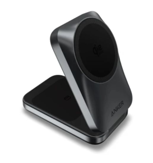 صورة محطة شحن لاسلكي Anker Prime A25N1 ثلاثية الاستخدام قابلة للطي بمعيار Qi2.2 وقوة 25 واط