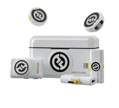 Picture of Hollyland LARK M2 Combo Wireless Microphone System - Ivory White