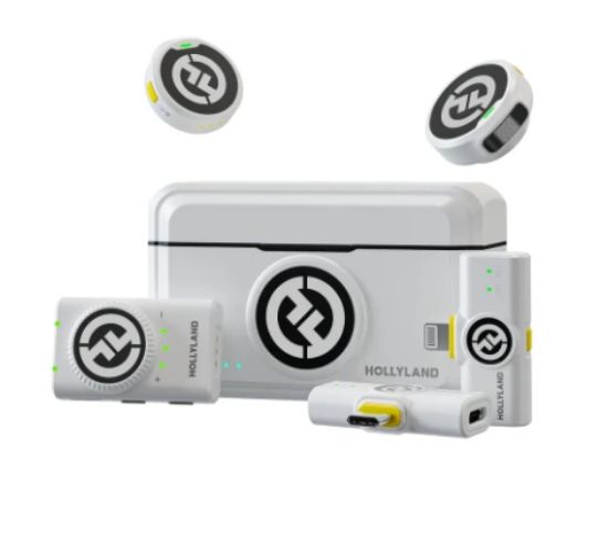 Picture of Hollyland LARK M2 Combo Wireless Microphone System - Ivory White